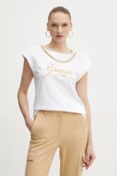 Guess tricou din bumbac CRYSTAL femei, culoarea alb, W4YI16 I3Z14 9BYH-TSD04U_00X (W4YI16.I3Z14)