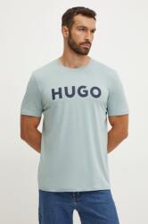 HUGO tricou din bumbac bărbați, culoarea verde, cu imprimeu, 50467556 PPYY-TSM27E_77X (50467556)