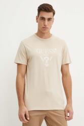 Guess tricou din bumbac barbati, culoarea bej, cu imprimeu, M4YI05 I3Z14 9BYH-TSM05P_80X (M4YI05.I3Z14)