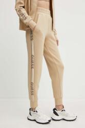 Guess pantaloni de trening culoarea bej, cu imprimeu, W4YB40 KBYE2 9BYH-SPD04C_80X