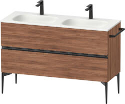 Duravit Sivida szekrény 128x47.7x59.2 cm mosdókagyló alá akasztható fekete-dió SV46540BD790000