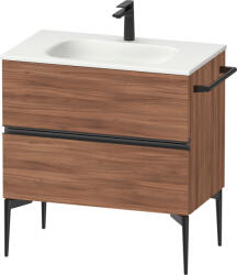 Duravit Sivida szekrény 81x47.7x59.2 cm mosdókagyló alá akasztható fekete-dió SV46510BD790000