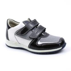 Zibra Pantofi sport pentru copii din piele naturala , gama OUTLET 1551-NEGRU/ALB (1551-NEGRU/ALB_15F0)