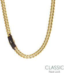 Heratis Forever Monaco Chain Lánc Classic Plain Pavé lock black 9, 5 mm IZ31225
