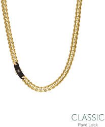 Heratis Forever Monaco Chain Lánc Classic Plain Pavé lock black 6, 5 mm IZ29437B