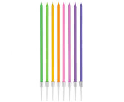 Színes Pastel Mix tortagyertya, gyertya szett 8 db-os (MLG176131)