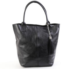 Rea Moda Olasz bőr 5230 fekete shopper női válltáska