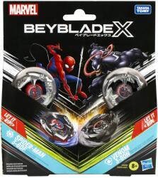 Hasbro BEYBLADE X MARVEL SET DUO SPIDER MAN 3-60F SI VENOM 3-80N SuperHeroes ToysZone