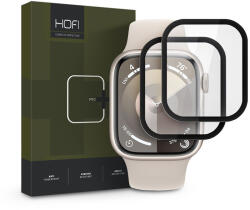 HOFI Hybrid Pro+ Glass - Apple Watch Series 7 / 8 / 9 (41 mm) üvegfólia - 2 db/cs - fekete