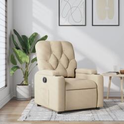 vidaXL krémszínű szövet dönthető fotel (372488)