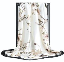  KA-33858 Kendő - Fehér/Virágok