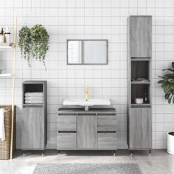vidaXL szürke sonoma színű szerelt fa mosdószekrény 80 x 33 x 60 cm (831650)
