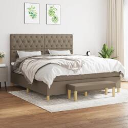vidaXL tópszínű szövet rugós ágy matraccal 160 x 200 cm (3137409)