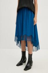 Zadig&Voltaire selyem szoknya midi, harang alakú, WWSK00374 - kék 38