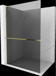 Mexen Kioto+ L perete de duș cu raft Walk-in 120 x 200 cm, grafit, auriu - 800-120-123-50-40 (800-120-123-50-40)
