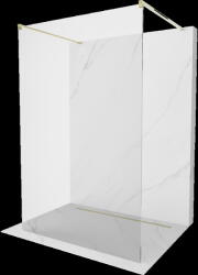 Mexen Kioto perete de duș freestanding 125 x 200 cm, transparent 8 mm, auriu - 800-125-002-50-00 (800-125-002-50-00)