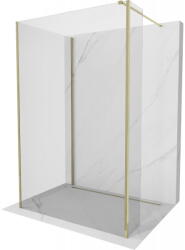 Mexen Kioto perete de duș Walk-in 140 x 100 x 40 cm, transparent, aurit - 800-140-100-221-50-00-040 (800-140-100-221-50-00-040)