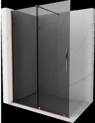 Mexen Velar perete de duș glisant Walk-in 140 x 200 cm, grafit 8 mm, aur roz - 871-140-000-43-60 (871-140-000-43-60)