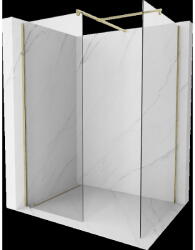 Mexen Kioto paravan de duș Walk-in 125 x 110 cm, transparent, aurie - 800-125-202-50-00-110 (800-125-202-50-00-110)