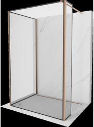 Mexen Kioto perete de duș Walk-in 110 x 70 x 40 cm, cadru negru, cupru periat - 800-110-070-221-65-70-040 (800-110-070-221-65-70-040)