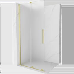 Mexen Velar perete de duș glisant Walk-in 100 x 200 cm, înghețat 8 mm, auriu periat - 871-100-000-33-55 (871-100-000-33-55)