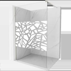 Mexen Kioto perete de duș Walk-in 120 x 200 cm, model alb 8 mm, nichel periat - 800-120-101-97-85 (800-120-101-97-85)