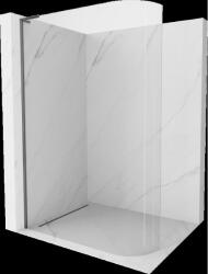 Mexen Kioto-R L Panou de duș rotunjit Walk-in 90 x 200 cm, transparent, gun metal - 800-090-103-95-06 (800-090-103-95-06)