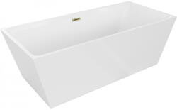 Mexen Lita cadă freestanding 170 x 75 cm, albă, preaplin auriu - 52121707500-50 (52121707500-50)