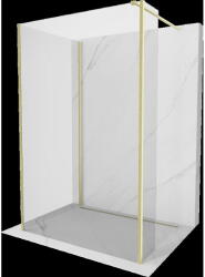 Mexen Kioto perete de duș Walk-in 90 x 80 x 30 cm, transparent, auriu periat - 800-090-080-221-55-00-030 (800-090-080-221-55-00-030)
