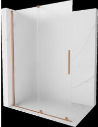 Mexen Velar perete de duș glisant Walk-in 160 x 200 cm, sticlă înghețată 8 mm, cupru periat - 871-160-000-33-65 (871-160-000-33-65)