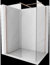 Mexen Kioto perete de duș Walk-in 80 x 75 cm, transparent, cupru periat - 800-080-202-65-00-075 (800-080-202-65-00-075)