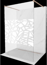 Mexen Kioto perete de duș independent 140 x 200 cm, model alb 8 mm, cupru periat - 800-140-002-65-85 (800-140-002-65-85)