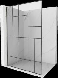 Mexen Kioto L perete duș Walk-in 70 x 200 cm, model negru, nichel periat - 800-070-103-97-78 (800-070-103-97-78)