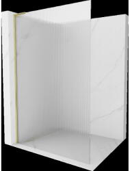 Mexen Kioto L panou de duș Walk-in 70 x 200 cm, dungi, auriu periat - 800-070-103-55-09 (800-070-103-55-09)