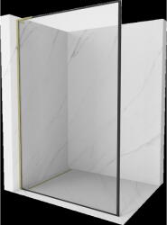 Mexen Kioto L panou de duș Walk-in 50 x 200 cm, ramă neagră, auriu - 800-050-103-50-70 (800-050-103-50-70)