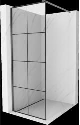 Mexen Kioto panou de duș Walk-in 90 x 200 cm, grilaj negru 8 mm, metal pistol - 800-090-101-95-77 (800-090-101-95-77)