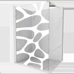 Mexen Kioto perete de duș Walk-in 100 x 200 cm, val alb 8 mm, nichel periat - 800-100-101-97-97 (800-100-101-97-97)