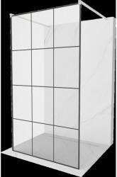 Mexen Kioto panou de duș independent 110 x 200 cm, grilaj negru 8 mm, nichel periat - 800-110-002-97-77 (800-110-002-97-77)