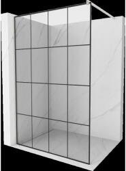 Mexen Kioto perete de duș Walk-in 150 x 200 cm, grilaj negru 8 mm, nichel periat - 800-150-101-97-77 (800-150-101-97-77)