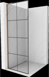 Mexen Kioto L perete de duș Walk-in 80 x 200 cm, grilaj negru, cupru periat - 800-080-103-65-77 (800-080-103-65-77)
