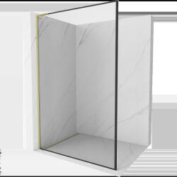 Mexen Kioto L panou de duș Walk-in 90 x 200 cm, ramă neagră, auriu periat - 800-090-103-55-70 (800-090-103-55-70)
