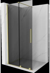 Mexen Velar panou de duș glisant Walk-in 75 x 200 cm, grafit 8 mm, auriu periat - 871-075-000-43-55 (871-075-000-43-55)