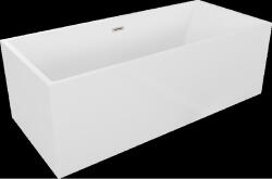 Mexen Vigo cadă de sine stătătoare 178, 5 x 80 cm, albă, preaplin nichel periat - 51251788000-97 (51251788000-97)