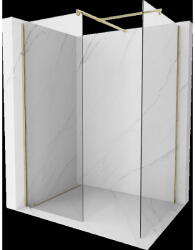 Mexen Kioto perete de duș Walk-in 145 x 80 cm, transparent, aurie - 800-145-202-50-00-080 (800-145-202-50-00-080)