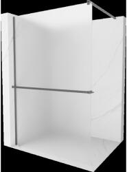 Mexen Kioto+ panou de duș cu suport Walk-in 110 x 200 cm, sticlă sablată, gun metal - 800-110-121-95-30 (800-110-121-95-30)