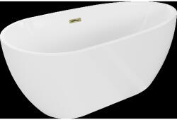 Mexen Eos cadă de baie freestanding 170 x 75 cm, albă, preaplin auriu - 52471707500-50 (52471707500-50)
