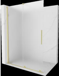 Mexen Velar perete duș extensibil Walk-in 140 x 200 cm, sticlă difuză 8 mm, finisaj aurit - 871-140-000-33-55 (871-140-000-33-55)