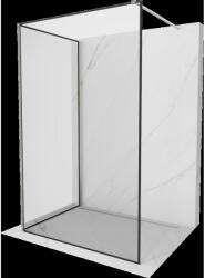 Mexen Kioto perete de duș Walk-in 120 x 110 cm, ramă neagră, nichel periat - 800-120-212-97-70-110 (800-120-212-97-70-110)