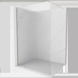 Mexen Kioto perete de duș Walk-in 90 x 200 cm, dungi 8 mm, nichel periat - 800-090-101-97-09 (800-090-101-97-09)