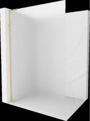 Mexen Kioto L perete duș Walk-in 120 x 200 cm, mat, finisaj aur periat (800-120-103-55-30)